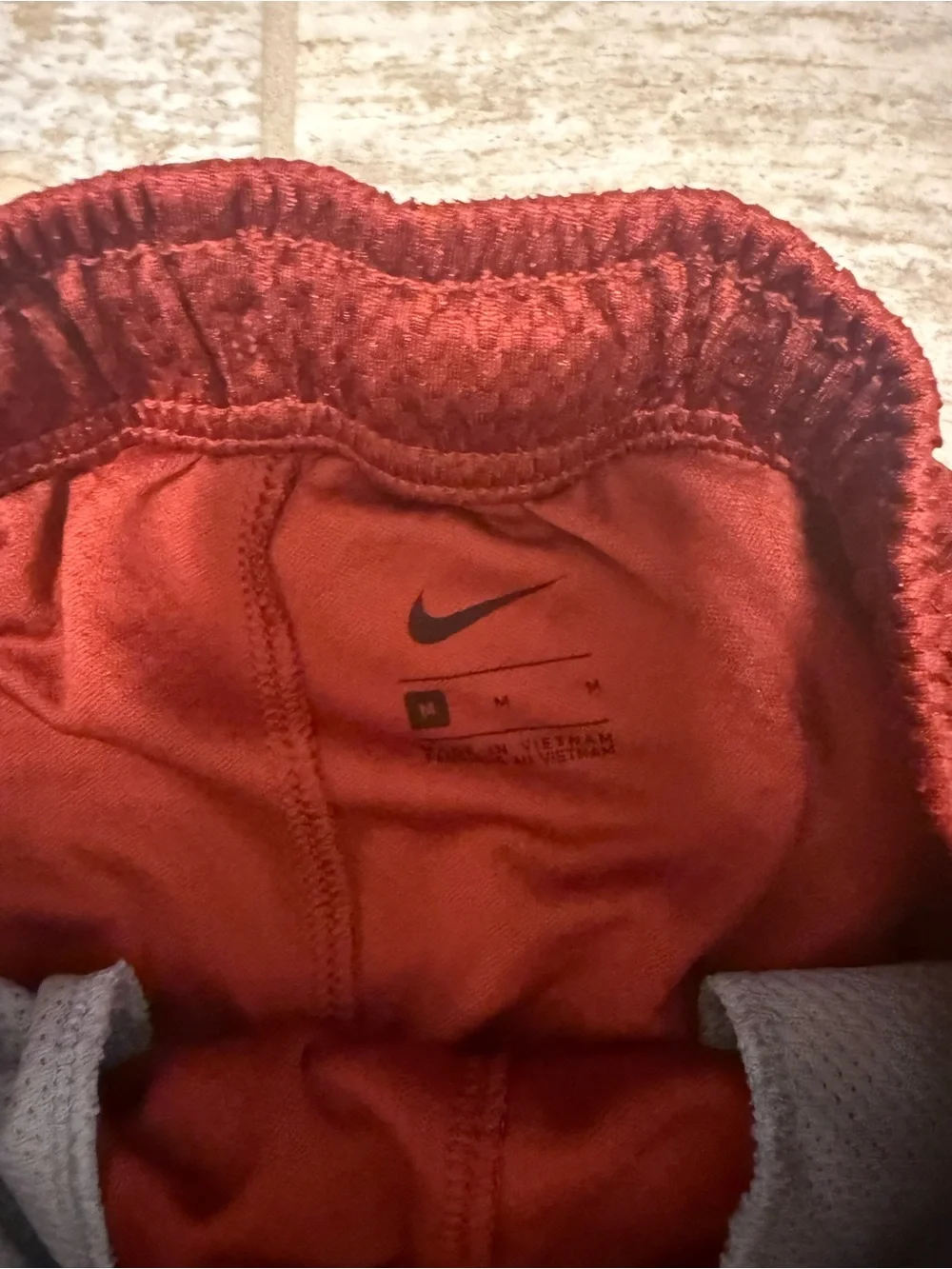 Nike Red Iowa State Mesh Athletic Shorts with White Swoosh